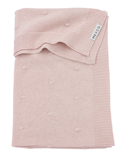 Deken knots soft pink - Geborduurd