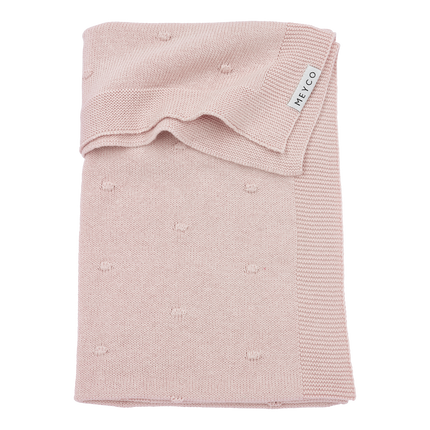 Deken knots soft pink - Geborduurd