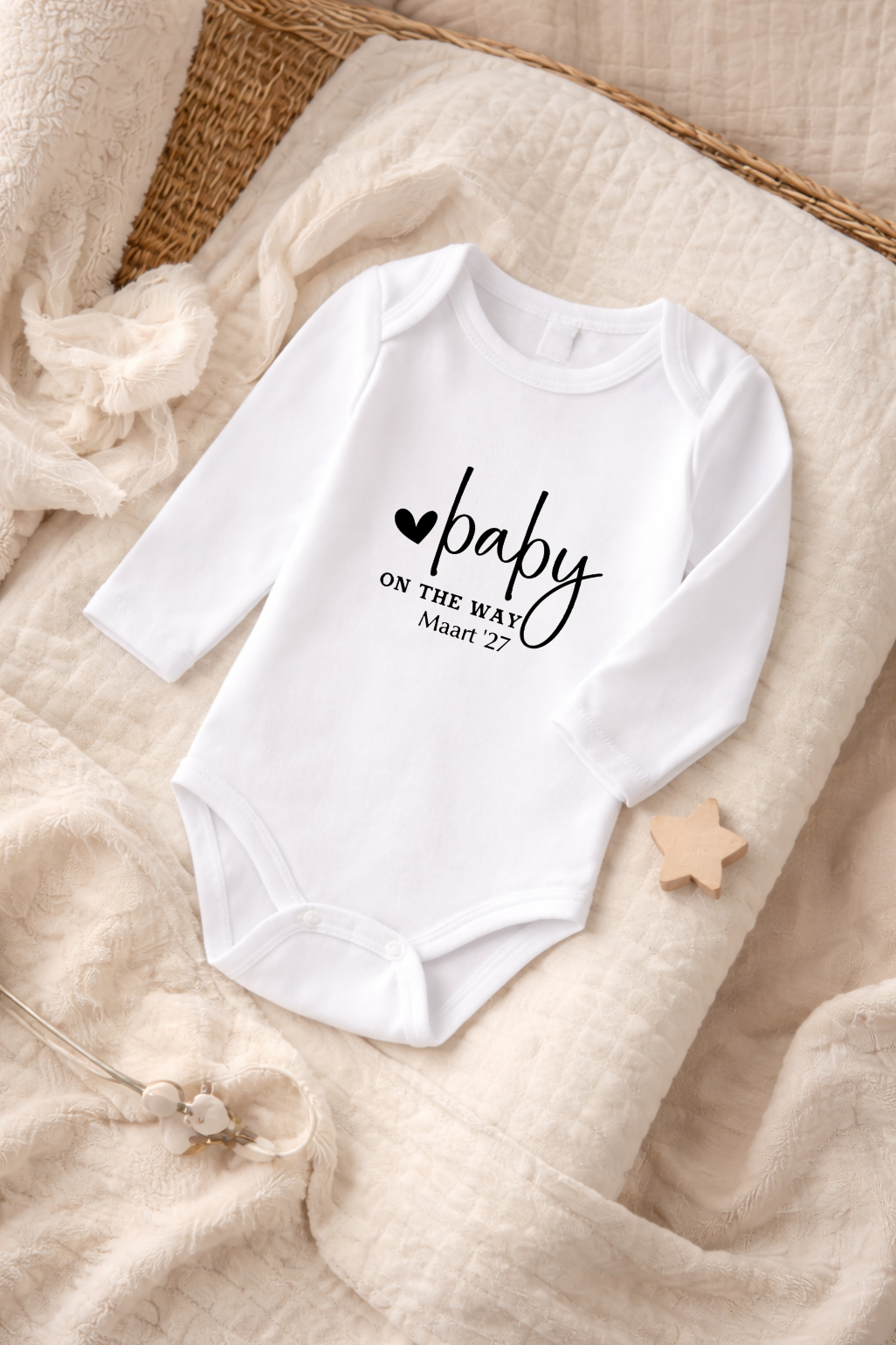 Gepersonaliseerde romper baby on the way | Zwangerschap aankondiging romper baby