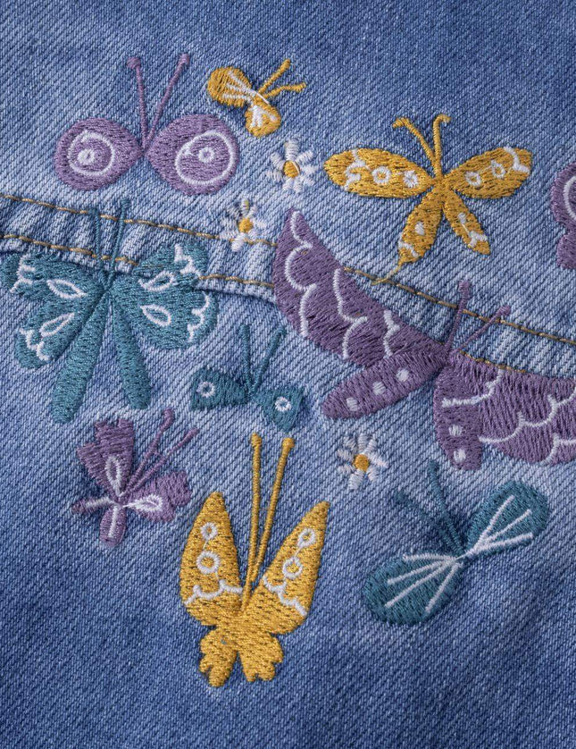Denim jacket ruffle