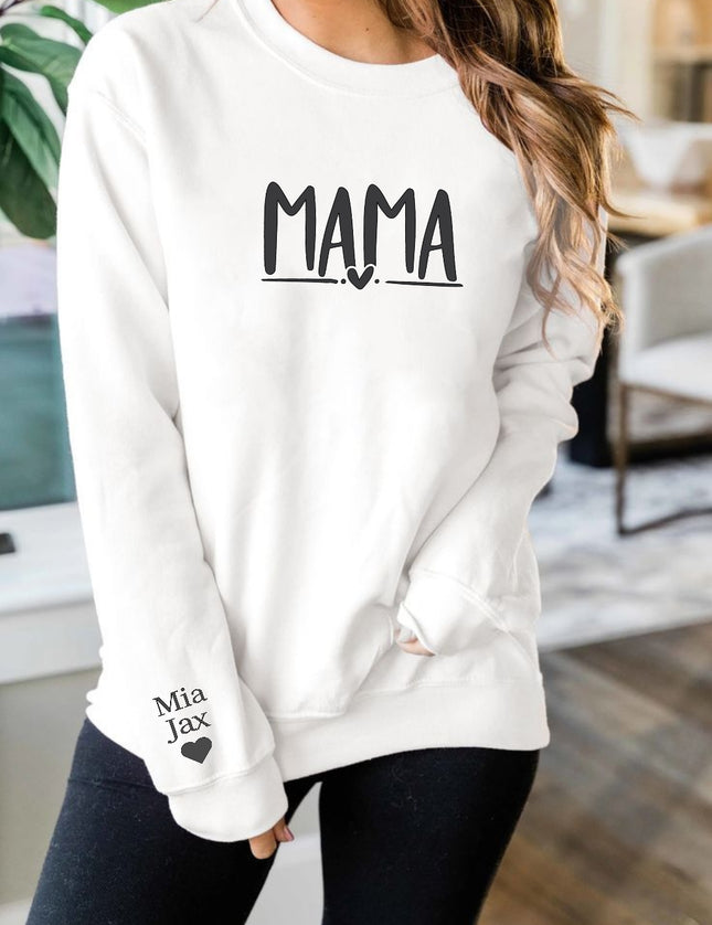 Gepersonaliseerde mama trui | Mama met hart en 3d effect
