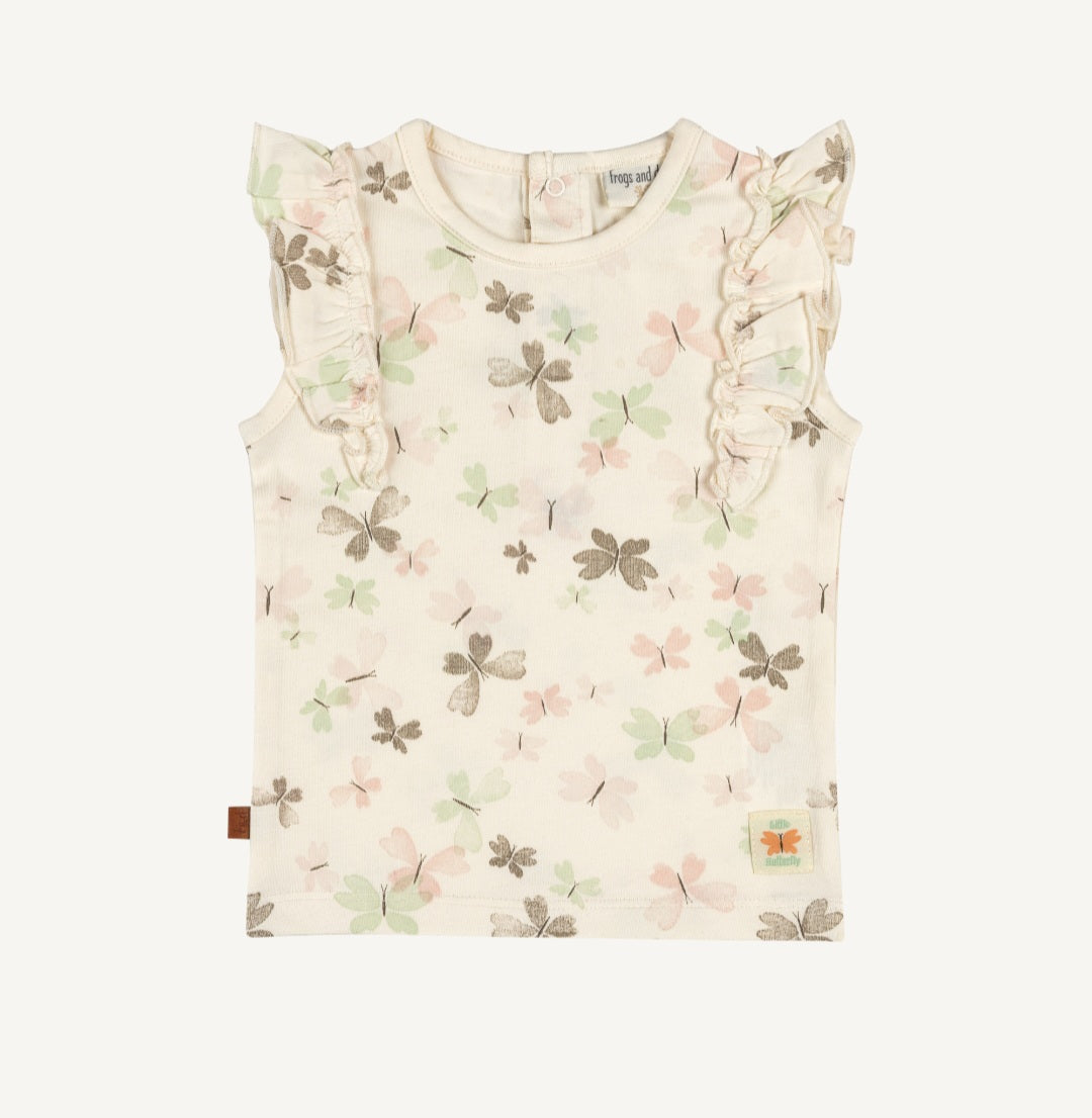 Ruffle t-shirt butterflies