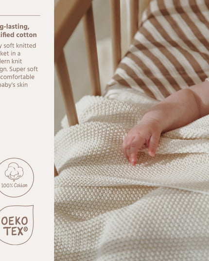 Deken mini reliëf naturel - geborduurd