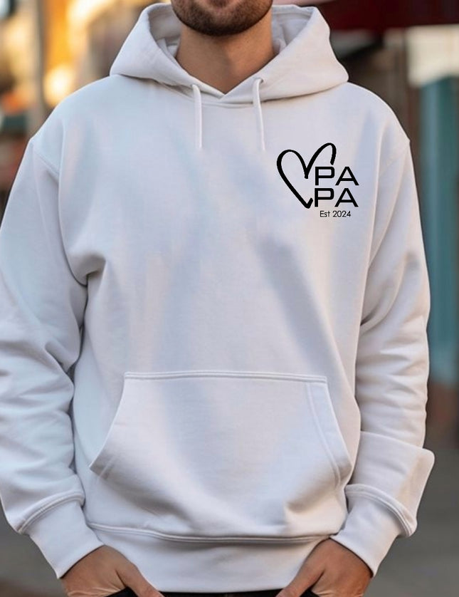 Gepersonaliseerde papa trui | Papa est. Met 3d puff