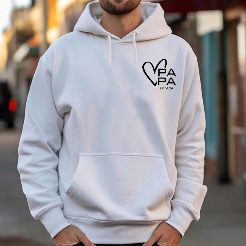 Gepersonaliseerde papa trui | Papa est. Met 3d puff