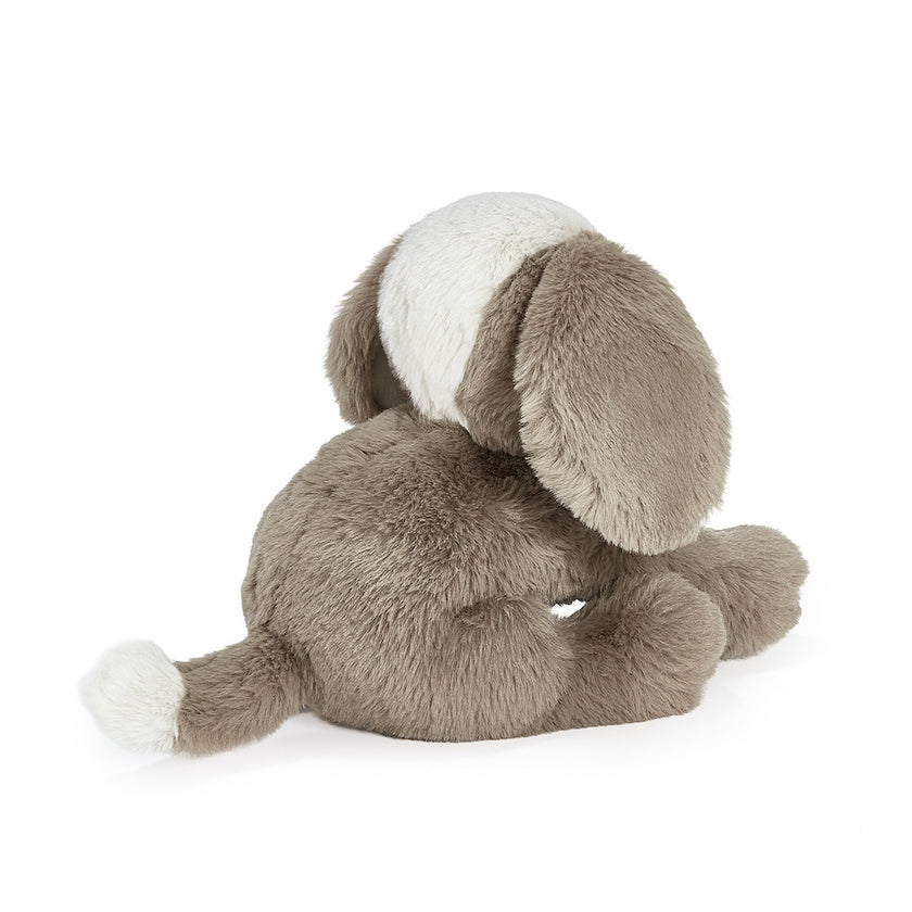 Pluche knuffelhond met naam & geboortedatum geborduurd – Luxe baby knuffel 41 cm