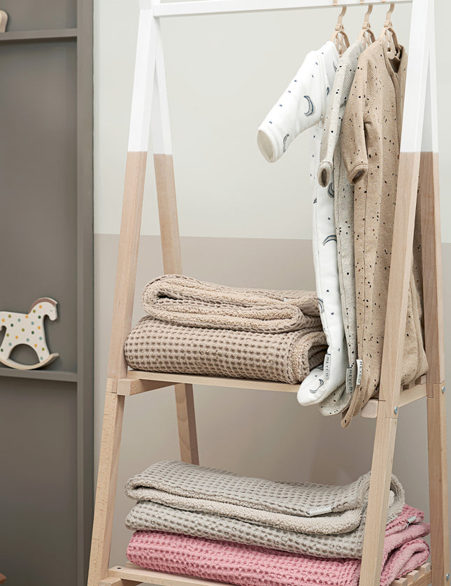 Gepersonaliseerde deken - Waffle Teddy Sand