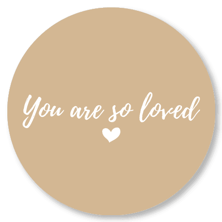Muurcirkels | you are so loved | 25 cm