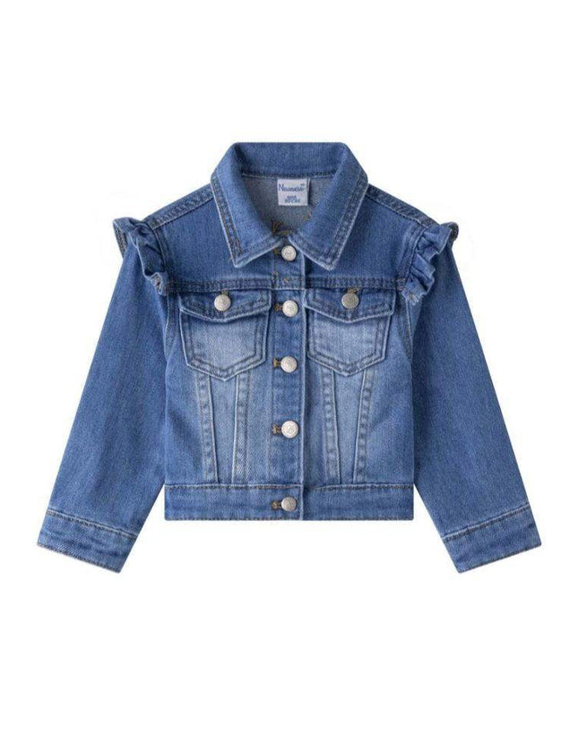 Denim jacket ruffle
