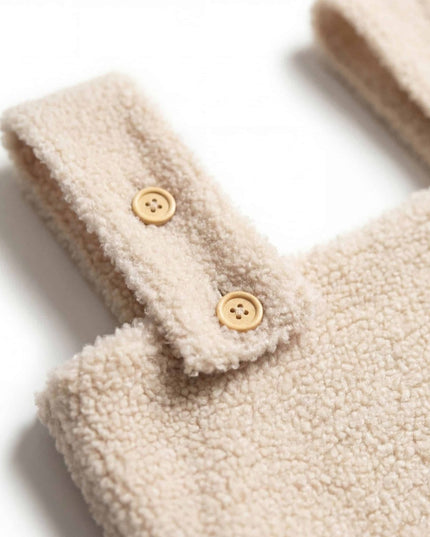Gepersonaliseerde teddy boxzak XL met naam – Beige verstelbare opbergzak (65x40x10 cm)
