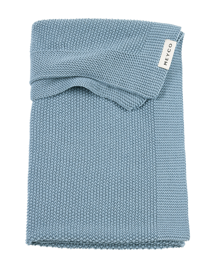 Deken mini reliëf jeans blue - geborduurd