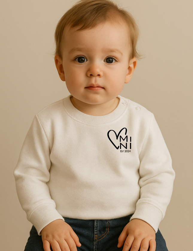Baby sweater Mini | heart Met 3d puff