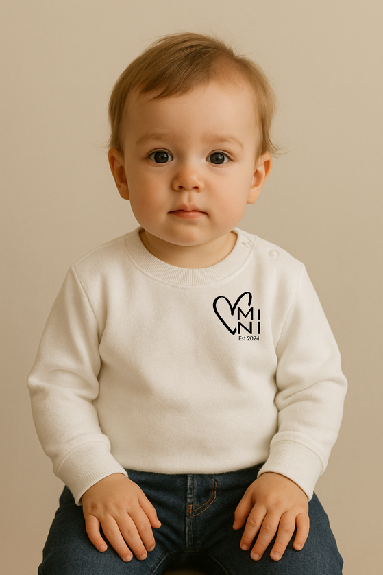 Baby sweater Mini | heart Met 3d puff
