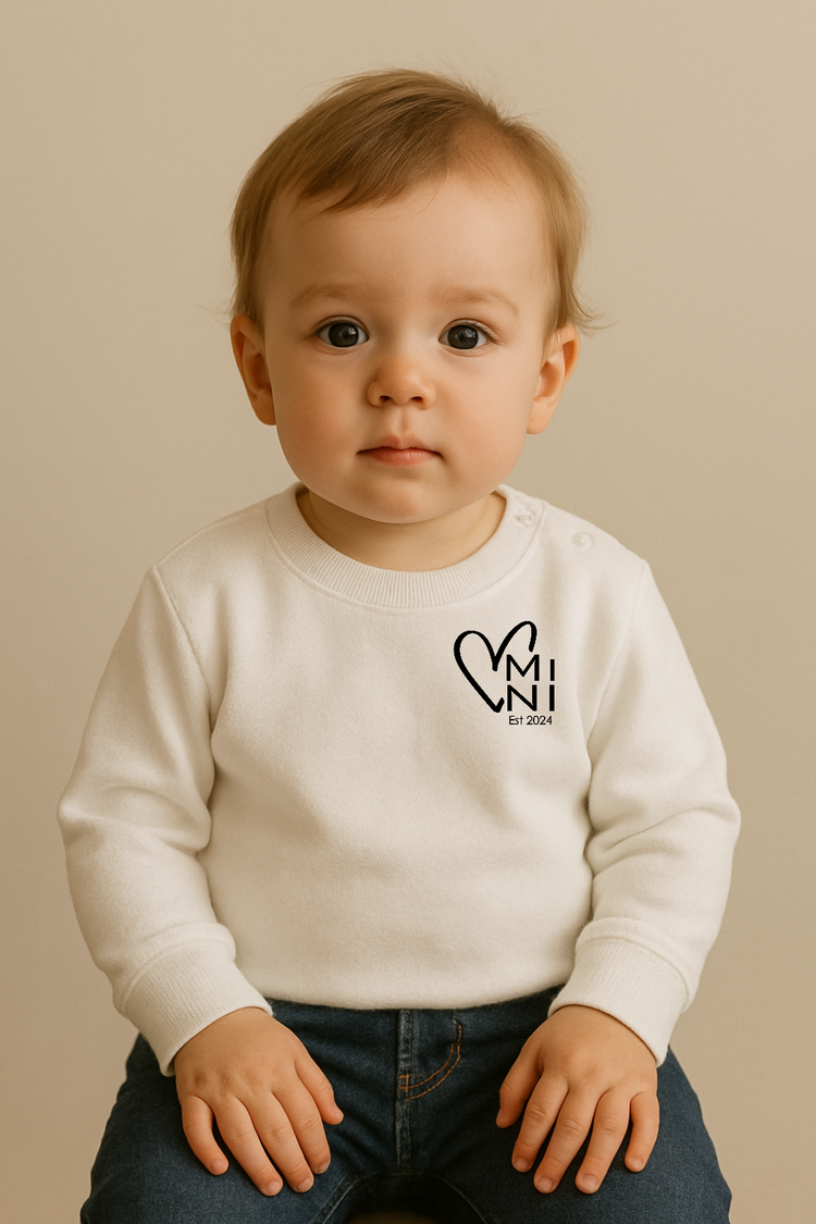 Baby sweater Mini | heart Met 3d puff