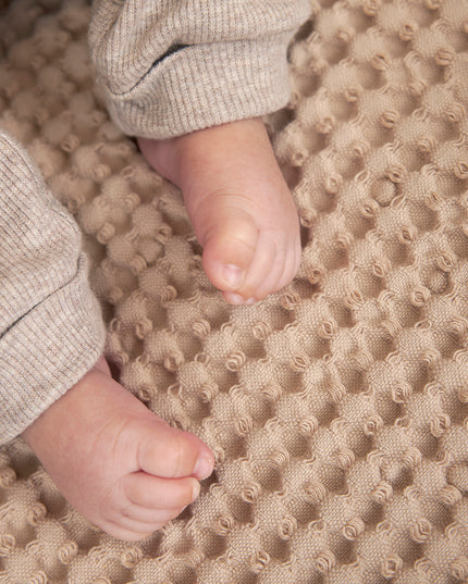 Gepersonaliseerde deken - Waffle Teddy Sand