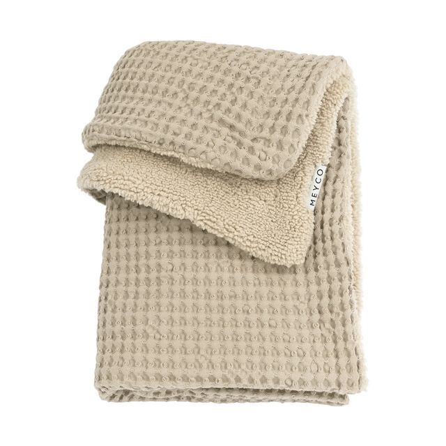Gepersonaliseerde deken - Waffle Teddy Sand