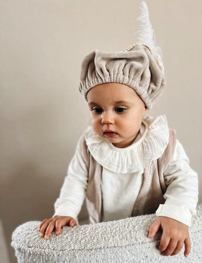 Pietenmuts hulppietje | Beige velvet