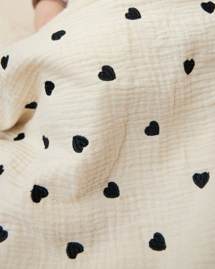 Gepersonaliseerde deken - hydrofiel met badstof Sweet Heart Soft sand