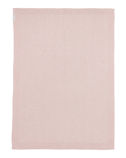 Deken knots soft pink - Geborduurd