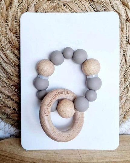 Bijtring met siliconen kralen - Twinnies babyshop