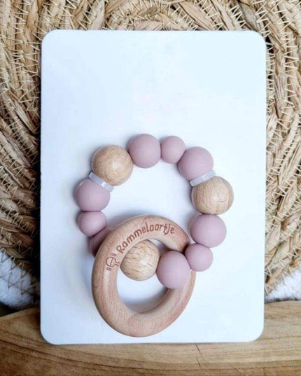 Bijtring met siliconen kralen - Twinnies babyshop